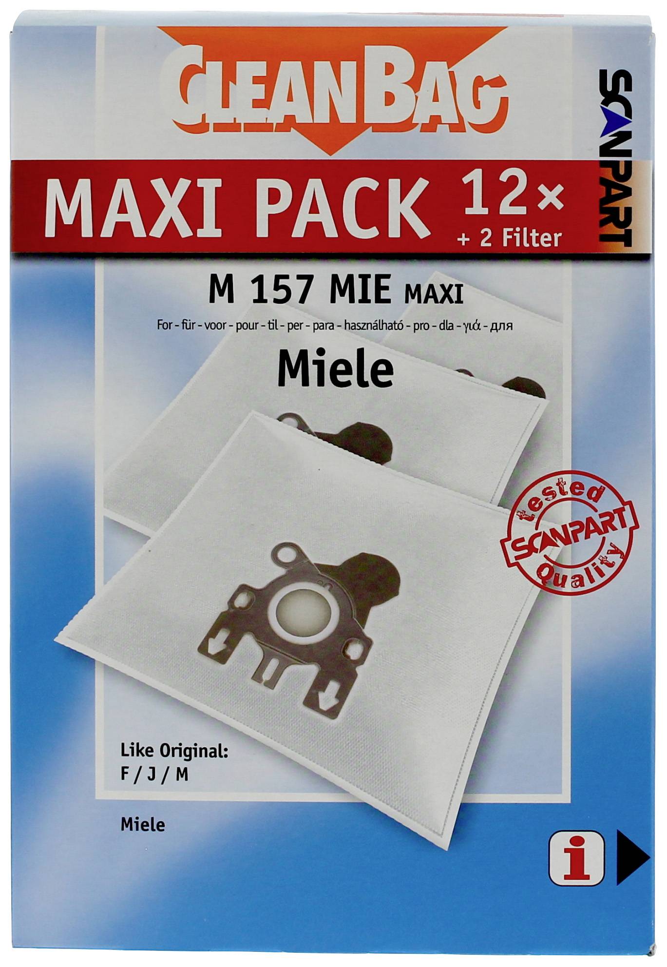 ScanPart Maxipack kompatibel mit Miele Typ F/J/M 2687426157