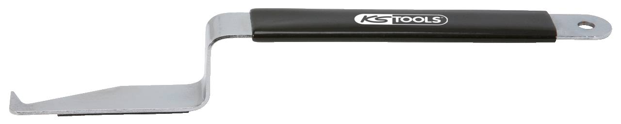 Čierno-strieborná karosárska páka na demontáž značky KS Tools, vhodná na odstraňovanie čalúnenia.