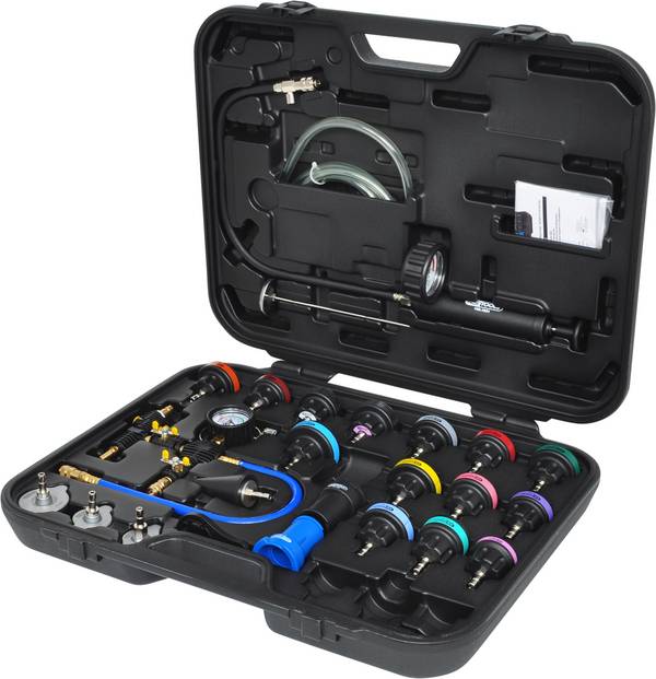 KS Tools 150.1930 Servisná sada na diagnostiku chladiaceho systému MASTER, 25 ks