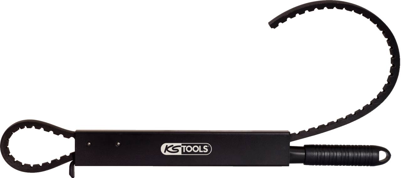 Čierne náradie s flexibilnou rukoväťou a slučkou na montáž alebo demontáž, s logom 'KS TOOLS' na boku.