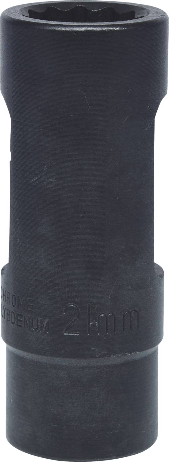 Čierny 21 mm nástrčný kľúč s označeniami 'Chróm-Vanád' a '21 mm'.