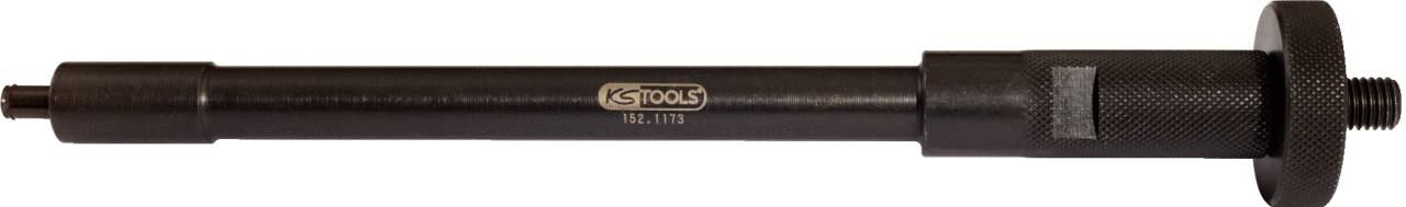 Dlhý čierny kovový vrták s rukoväťou a logom KS-Tools, vhodný pre presné vŕtacie práce v tvrdých materiáloch.