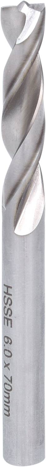 Strieborný vrták s nápisom 'HSSE 6,0 x 70mm'.