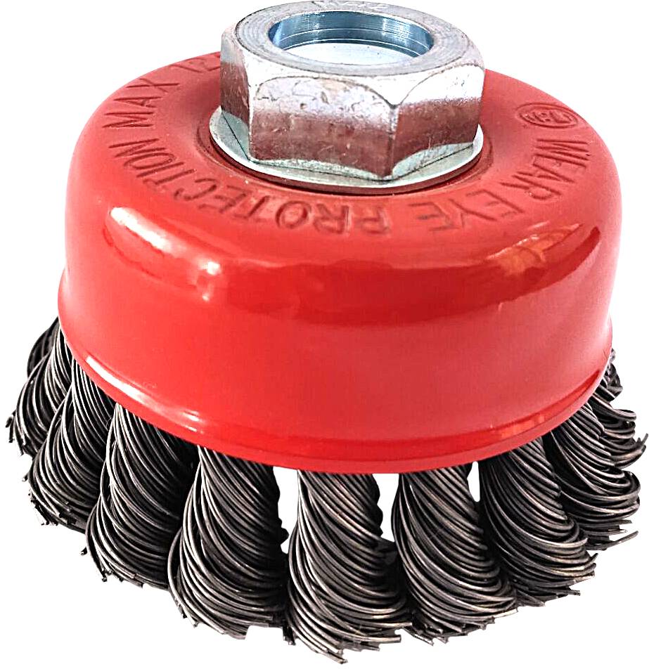 KS Tools 340.0023 Spazzola con punta in filo dacciaio da 0,5 mm, Ø 80 mm