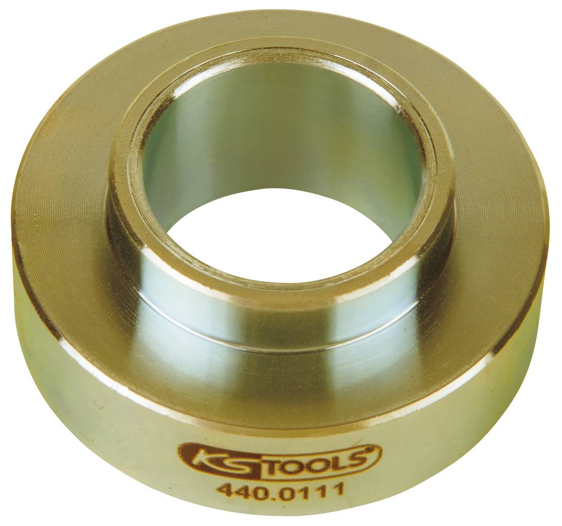 Valcový kovový diel s centrálnym otvorom a nápisom 'KS Tools 440.0111' na prednej strane.
