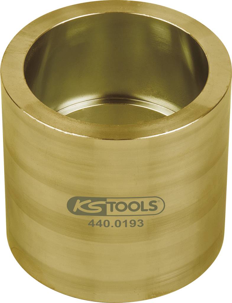 Kovový valec s nápisom 'KS TOOLS 440.0193'. Pravdepodobne je používaný ako nástroj v technickej oblasti.
