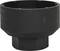 Čierny valcovitý kovový adaptér so širokou hornou plochou a užšou základňou, pravdepodobne slúžiaci ako nástroj alebo súčasť väčšieho zariadenia.