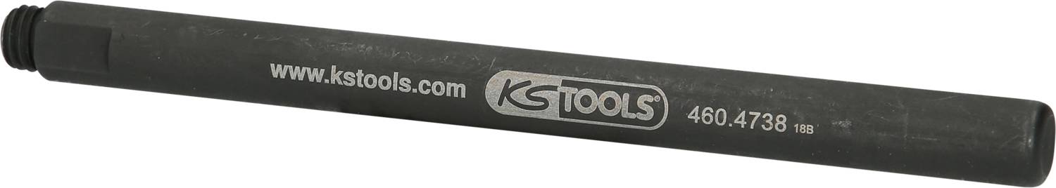 Dlhý čierny adaptér z oceľovej trubky s nápisom 'www.kstools.com' a '460.4738'.