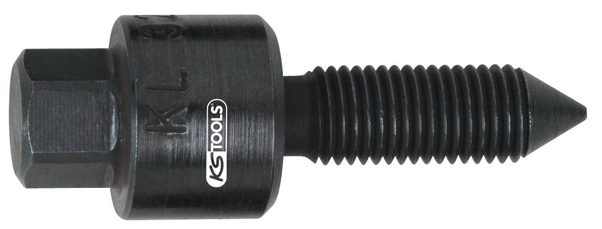 Kovový kužeľový svorník so šesťhrannou hlavou, po boku s nápisom 'KS TOOLS'. Svorník má na jednom konci závit určený na upevnenie.