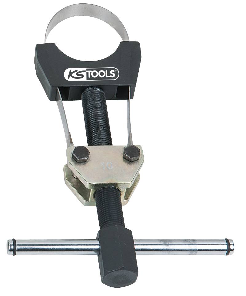 Sťahovák kĺbov s skrutkovacím mechanizmom a T-rukoväťou od KS Tools, vhodný na vyberanie hnacích hriadeľov a kĺbov.