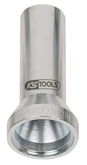 Strieborný šesťhranný nástrčkový kľúč s nápisom 'KS TOOLS', vhodný pre matice s veľkosťou 17 mm.