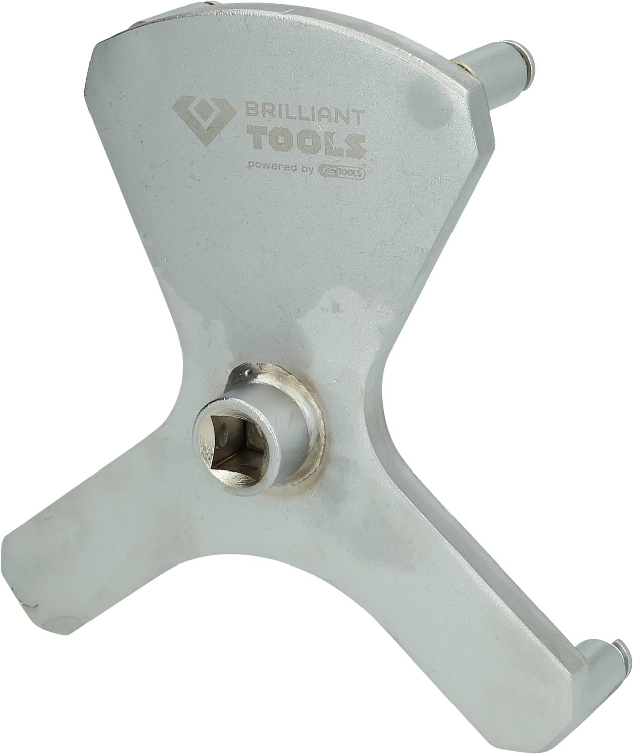 Krížový rázový kľúč od značky Brilliant Tools, používaný na uvoľňovanie a uťahovanie skrutiek.