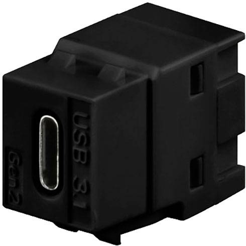 Čierny USB-3.1 Gen2 adaptér s USB-C portom.