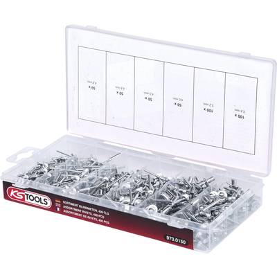 Sortiment trhacích nitov, 400 ks KS Tools 970.0150