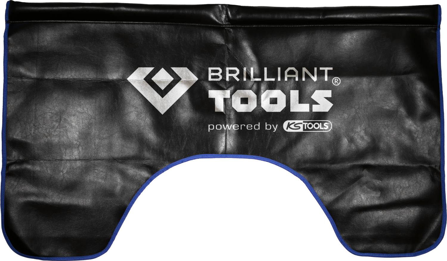 Čierny kryt blatníka s modrým lemovaním a nápisom 'BRILLIANT TOOLS powered by KS TOOLS'.