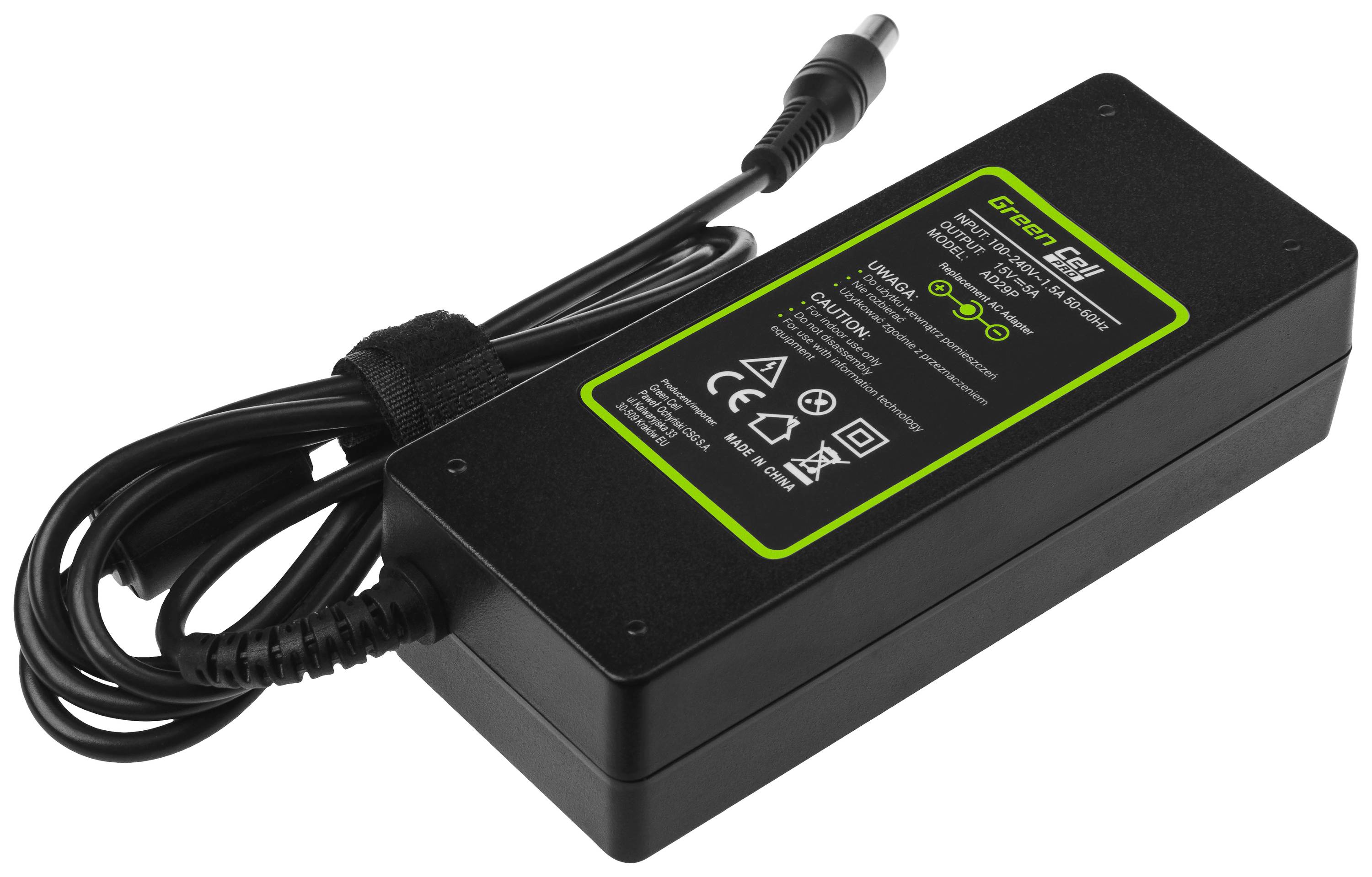 GREEN CELL  GC-AD29P Alimentation PC portable 75 W 15 V 5 A
