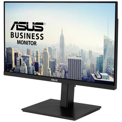 Obchodný monitor ASUS ukazuje newyorskú panorámu, zdôrazňuje moderný dizajn a profesionálne pracovné prostredie.