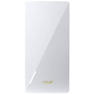 Biela, obdĺžniková jednotka ASUS s hladkým povrchom a nenápadným zlatým logom ASUS v spodnej časti. Dizajn zariadenia je minimalistický.