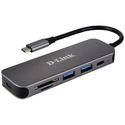 Strieborný USB-C hub s viacerými portami vrátane USB-A, HDMI, čítačky kariet a USB-C na rozšírenie možností pripojenia.
