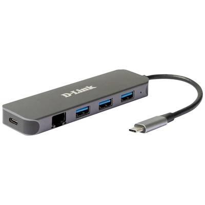 USB-C hub od D-Linku s tromi USB 3.0 portami, HDMI portom a ethernetovým portom na rozšírenie možností pripojenia.