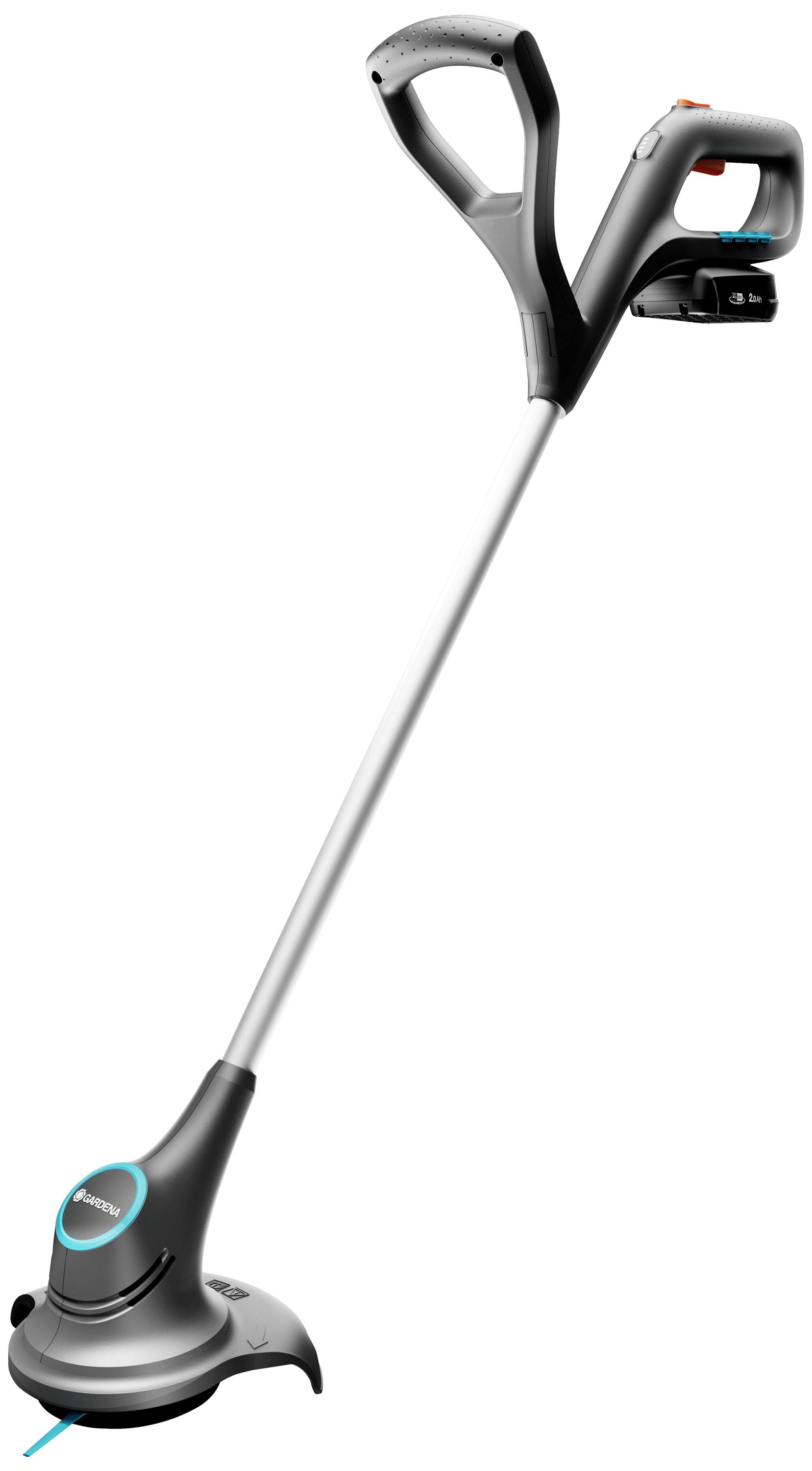 Vyžínač s ergonomickou rukoväťou, napájaný batériou, vhodný pre presné práce pri strihaní v záhrade.