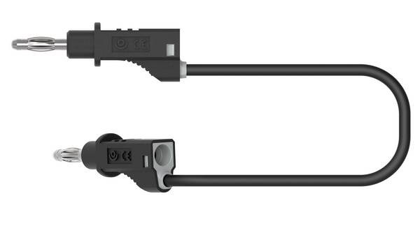 Electro PJP 2110-CD1-25N merací kábel [banánková zástrčka - banánková zástrčka] 25 cm čierna 1 ks