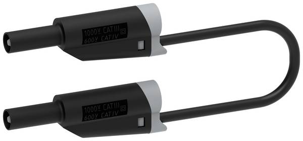Electro PJP 2717-IEC-CD1-100N merací kábel [lamelový zástrčka 4 mm - lamelový zástrčka 4 mm] 1.00 m čierna 1 ks