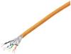 TRU COMPONENTS sieťový kábel ethernetový CAT 7 S/FTP 4 x 2 x 0.24 mm² Certifikované CPR-Dca oranžová 100 m