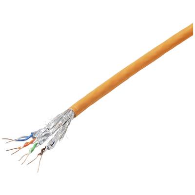TRU COMPONENTS sieťový kábel ethernetový CAT 6A S/FTP 4 x 2 x 0.24 mm² oranžová 305 m