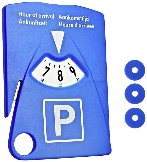 IWH 7417  parkovacie hodiny 153 mm x 100 mm x 4 mm  so škrabkou na ľad, s čipom pre nákupné vozíky