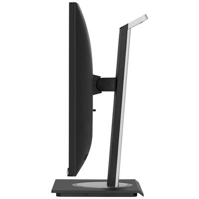 Počítačový monitor v profile ukazuje štíhly, moderný dizajn so stabilnou podložkou.