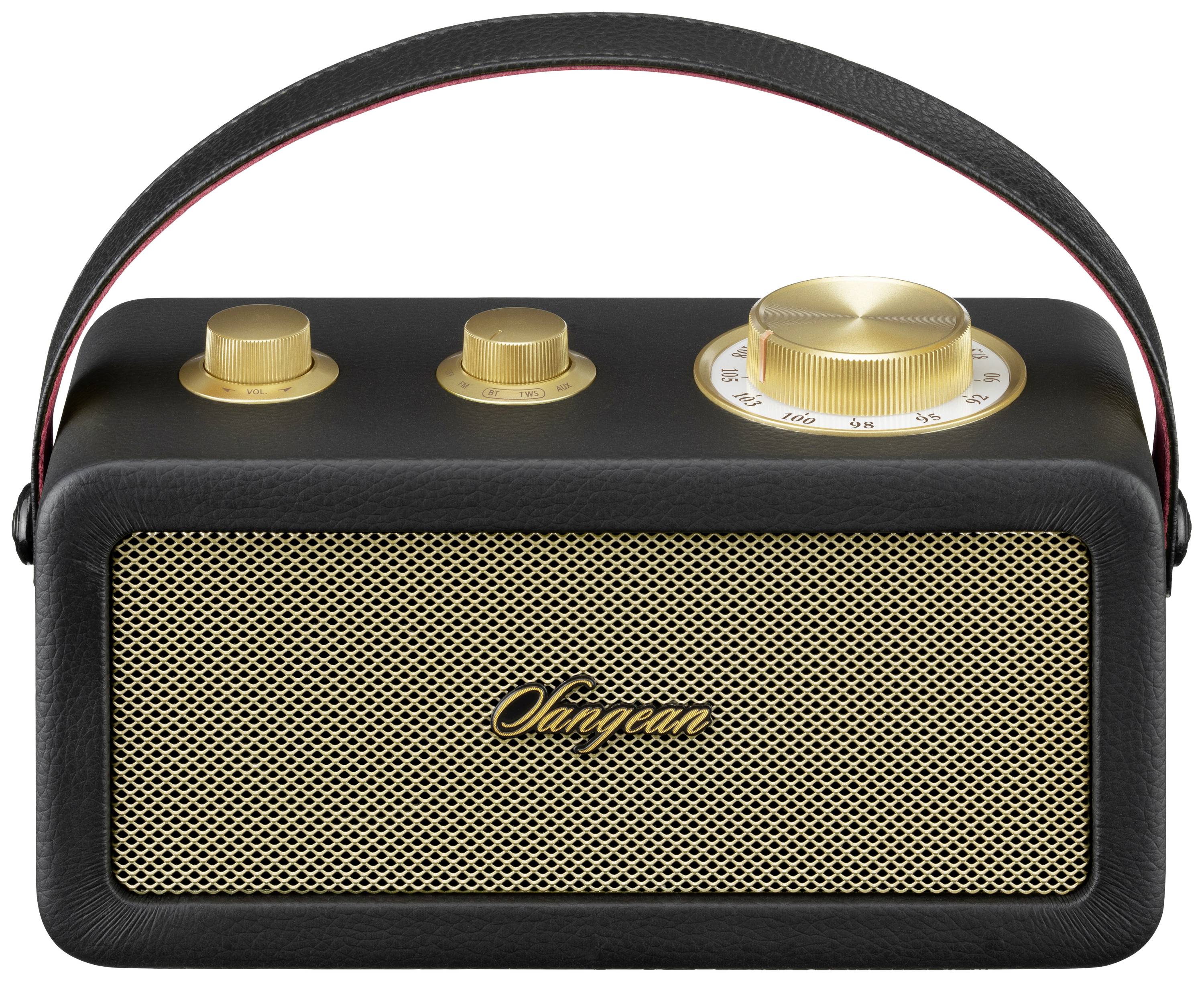Sangean RA-101 A500522 Akumulátorové rádio, FM, Bluetooth, AUX, možné znovu nabíjať, čierna, zlatá-1
