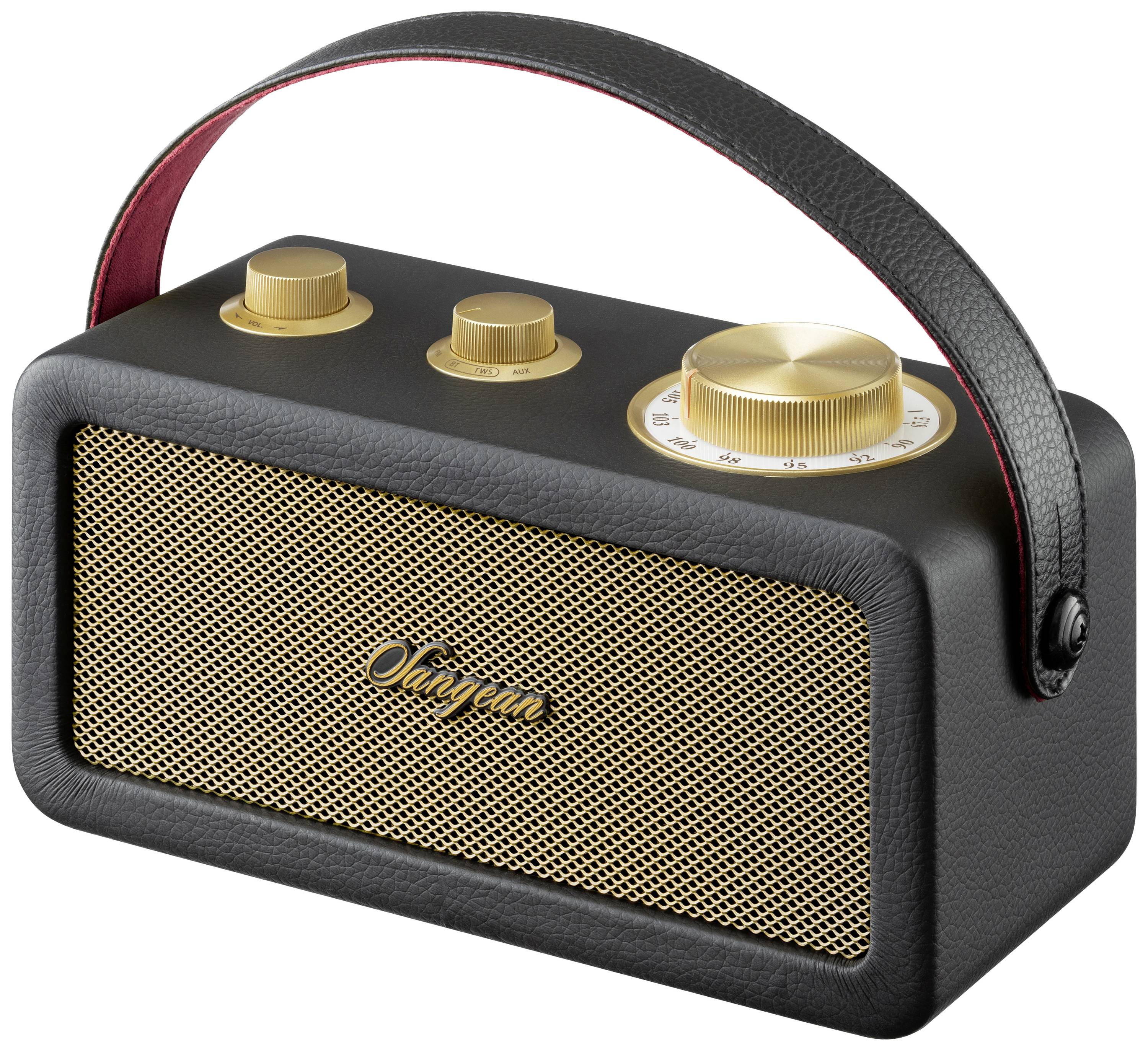 Sangean RA-101 A500522 Akumulátorové rádio, FM, Bluetooth, AUX, možné znovu nabíjať, čierna, zlatá-3