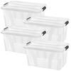 Siena HOME úložný box Anzio priehľadná 14 l (š x v x h) 38.5 x 18.5 x 25.4 cm 4 ks