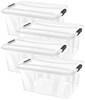 Siena HOME úložný box Anzio priehľadná 21 l (š x v x h) 51 x 14.8 x 38.5 cm 4 ks