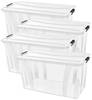 Siena HOME úložný box Anzio priehľadná 32 l (š x v x h) 51 x 23 x 38.5 cm 4 ks