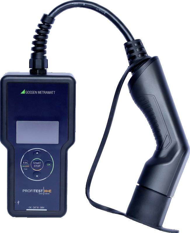 Gossen Metrawatt PROFiTEST H+E EASY CHECK Tester di sicurezza, Tester VDE, Adattatore di prova Norma VDE 0122