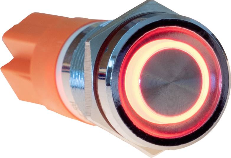 Joy-it Button12E-02 Button12E-02 Toetsschakelaar Continu Rood (Ø x l) 12 mm x 26.50 mm IK10, IP67 1 stuk(s) afbeelding