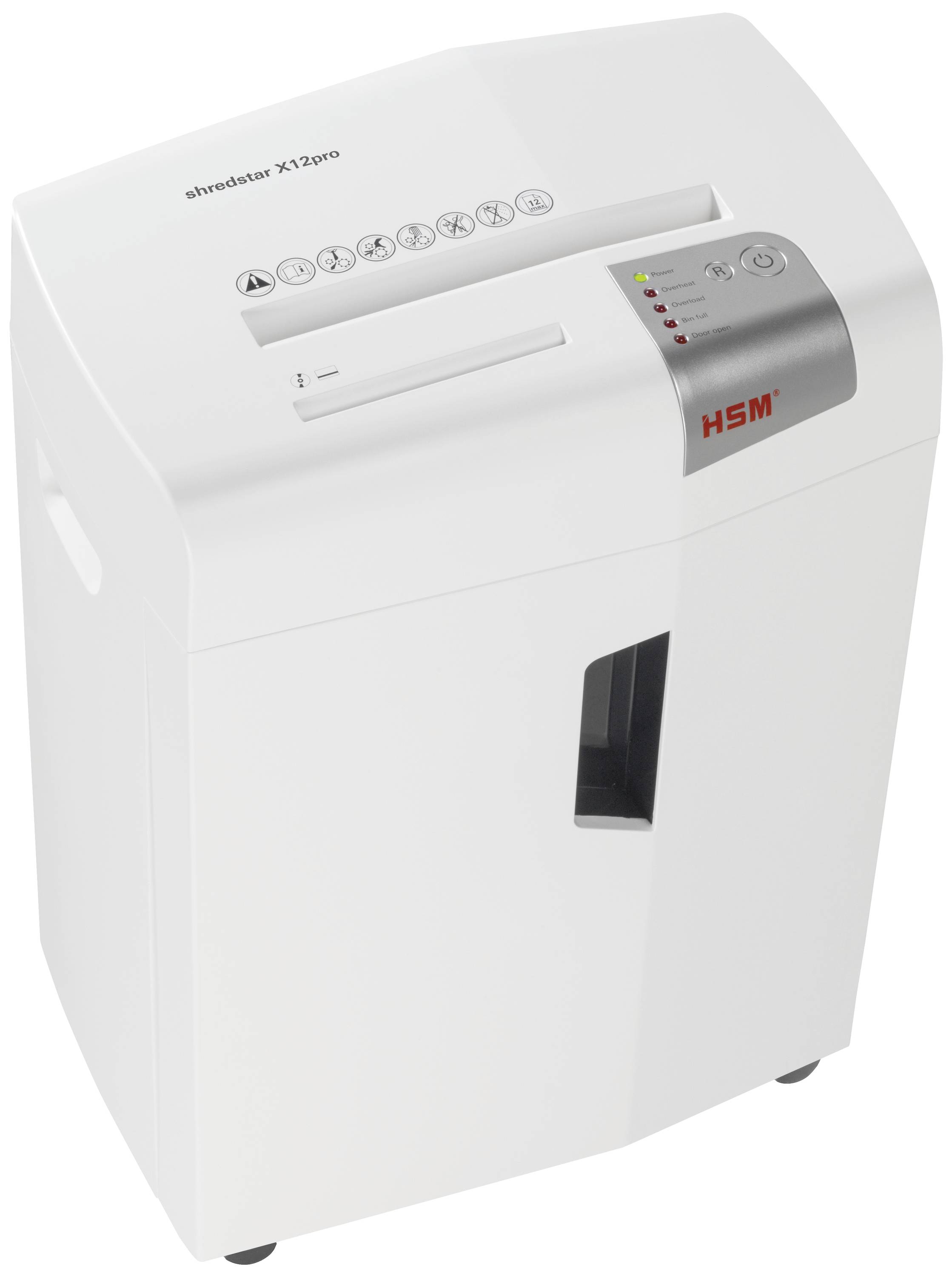 HSM shredstar X12pro Distruggi documenti 12 Foglio Distruggi CD, Taglio a frammenti 2 x 15 mm P-5 26 l Distrugge anche Graffette, CD , DVD , Punti met