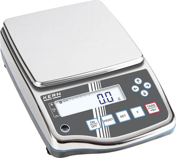 Kern PWS 3000-1 presná váha  Max. váživosť 3.2 kg Rozlíšenie 0.1 g cez napájací zdroj do zásuvky strieborná, čierna