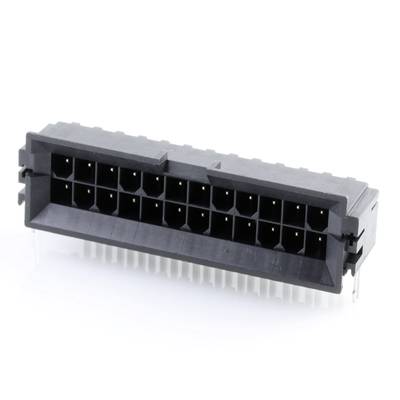 Čierny 24-pinový elektronický konektor s obdĺžnikovým tvarom a jedným radom kovových pinov určený na elektrické prepojenie.