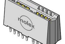 Konektorové komponenty Molex s viacerými pinmi, vhodné pre elektrické prepojenia v elektronických zariadeniach.