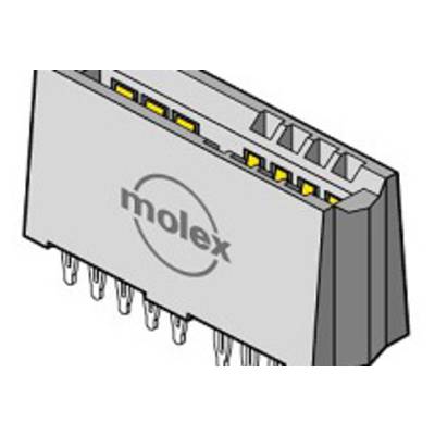 Konektorové komponenty Molex s viacerými pinmi, vhodné pre elektrické prepojenia v elektronických zariadeniach.