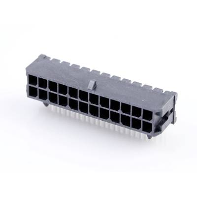 Čierno-sivý elektrický konektor s viacradovými kontaktnými kolíkmi, umiestnený pred bielym pozadím.