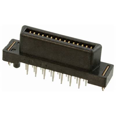 Čierny 30-pinový pravouhlý elektronický konektor so zlatými kolíkmi, používaný na pripojenie elektronických komponentov v zariadeniach.