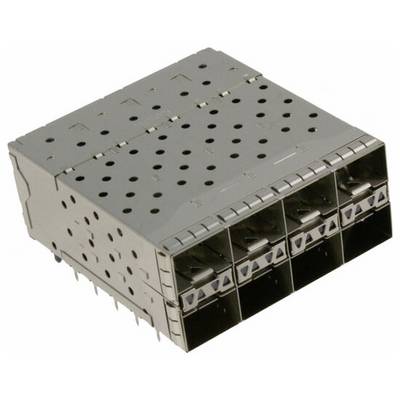 Kovový elektronický modul s ôsmimi obdĺžnikovými portami, typicky používaný na sieťové pripojenia v telekomunikačnom zariadení.