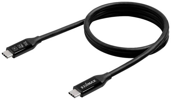 EDIMAX USB kábel USB 4.0, Thunderbolt™ 3 USB-C ® zástrčka 1.00 m čierna  UC4-010TB V2