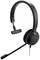 Čierna headset so zabudovaným mikrofónom a mäkkými náušníkmi, vhodná pre telefonické hovory a online stretnutia.