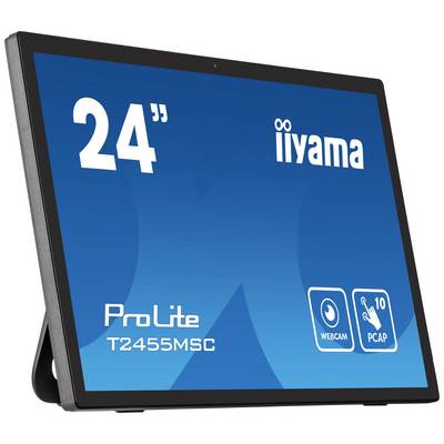 24-palcový dotykový monitor iiyama, model ProLite T2455MSC, s technológiou PCAP a webkamerou.
