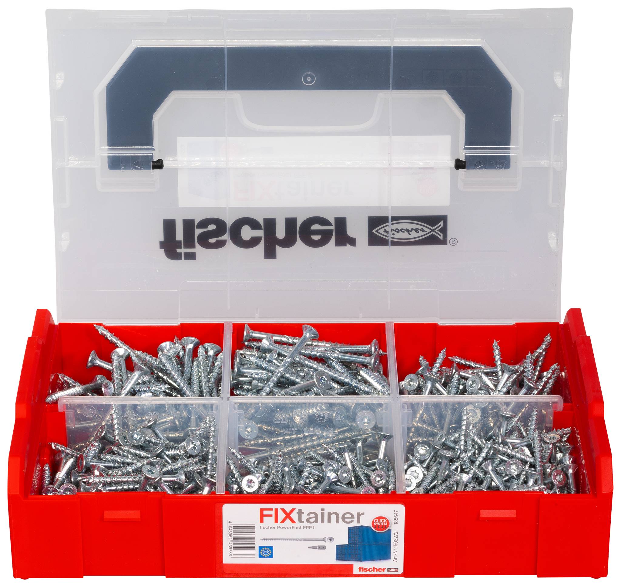 Fischer FixTainer PowerFast II TX TG 562272 sada skrutiek do drevotriesky ocel glavanizované zinkom 1 sada-4